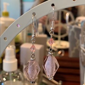 Pink dangle earrings NWOT